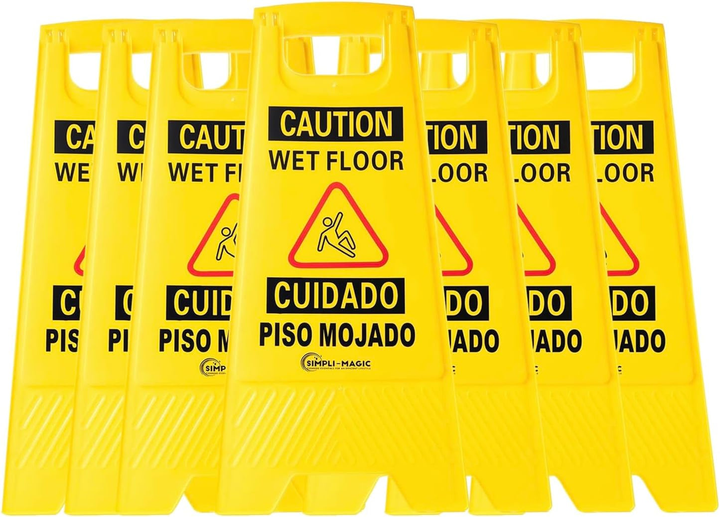 Simpli-Magic  Wet Floor Caution Signs, Basic, Yellow, 6 Pack