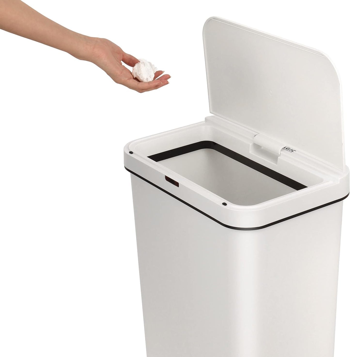 SIMPLI-MAGIC 13 Gallon (50L) Motion Sensor Touchless Trash Can – Automatic Hands-Free Garbage Can for Kitchen, Home, Office