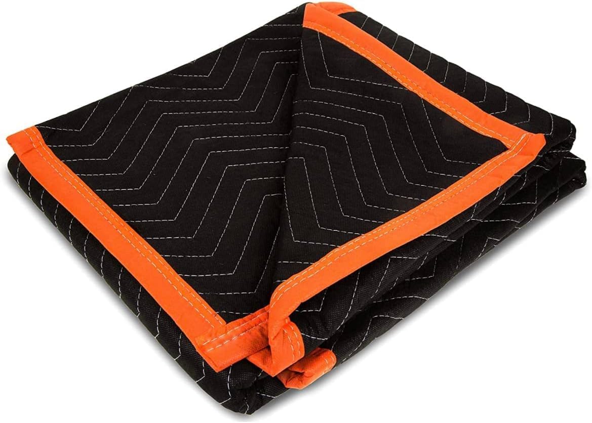 SIMPLI-MAGIC IMPROVED 750LBS Tear Strength Heavy Duty Padded Moving Blankets 72" x 40" – 12 Pack – Packing Blankets, Furniture Covers for Moving