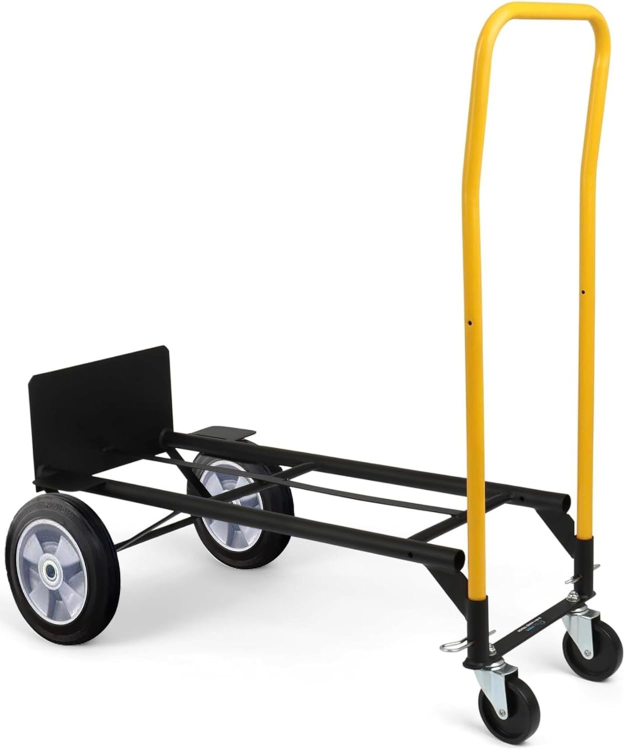 SIMPLI-MAGIC 2 in 1 Convertible Hand Truck and Dolly, 800LBS – Heavy-Duty Moving Dolly Cart with 10" Flat Free Rubber Wheels & Handle