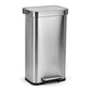 SIMPLI-MAGIC 70 Liter Soft-Close, Smudge Resistant Trash Can with Foot Pedal and Built in Filter-Stainless Steel, Sleek Finish, 70L/18.5 Gallon