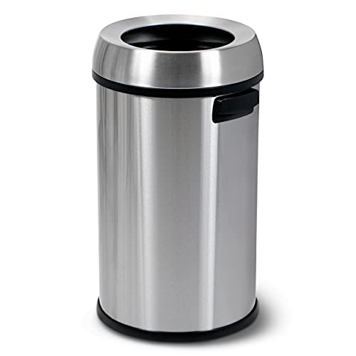 Open Top Trash Can, Commercial Grade, 65L Capacity