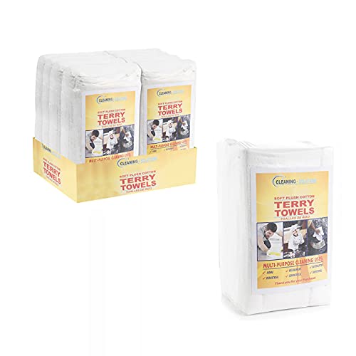 Simpli-Magic Commercial Grade Terry Towels, White, (Size: 14" x 17")