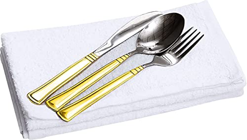 Simpli-Magic Commercial Grade Terry Towels, White, (Size: 14" x 17")