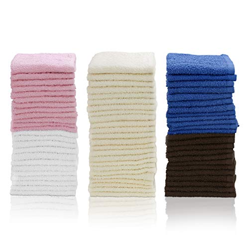 Simpli-Magic Cotton Washcloths, Multi Color (Size: 12" x 12")