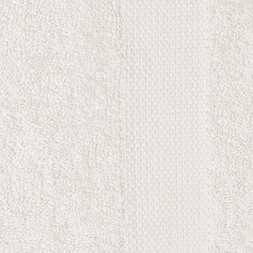 Simpli-Magic Cotton Bath Towels, White (Size: 25" x 50")