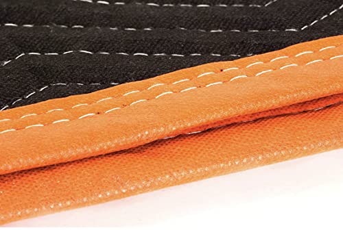 Simpli-Magic Heavy Duty Padded Moving Blankets (12 Pack),Black/Orange