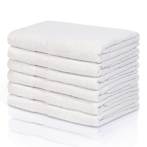 Simpli-Magic Cotton Bath Towels, White (Size: 25" x 50")