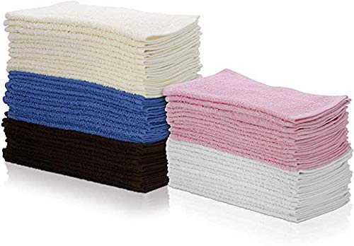 Simpli-Magic Cotton Washcloths, Multi Color (Size: 12" x 12")