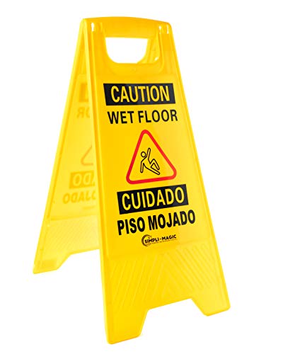 Simpli-Magic  Wet Floor Caution Signs, Basic, Yellow, 6 Pack