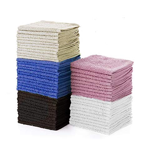 Simpli-Magic Cotton Washcloths, Multi Color (Size: 12" x 12")