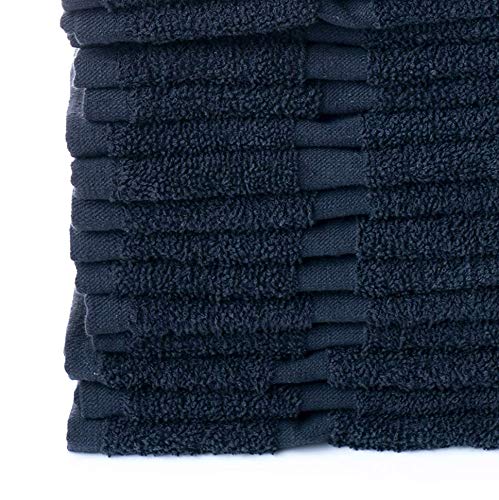 Simpli-Magic Cotton Hand Towels, Black, Not Bleach Proof (Size: 16" x 27")
