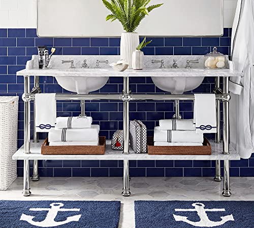 Simpli-Magic 64 Piece Bath Towel Set, 16 Bath, 16 Hand, 32 Wash Clothsand, 4 Wash Cloths, 100% Ring Spun Cotton Highly Absorbent Towels for Bathroom, Gym, Hotel, and Spa, (2) 27" X 54" (2) 16" x 30" (4) 13" x 13", Black