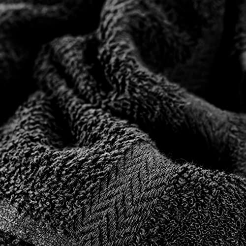 Simpli-Magic Cotton Hand Towels, Black, Not Bleach Proof (Size: 16" x 27")