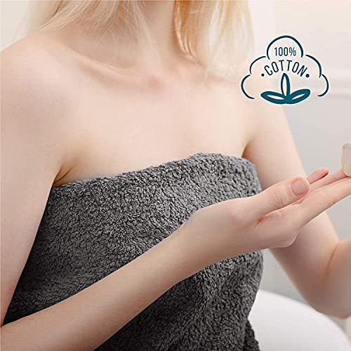 Simpli-Magic Cotton Bath Towels, Gray (Size: 25" x 50")