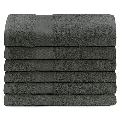 Simpli-Magic Cotton Bath Towels, Gray, (Size: 24" x 46")