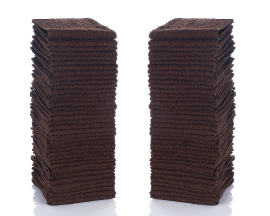 Simpli-Magic Cotton Washcloths, Brown , (Size: 12" x 12" -  Case of 480)