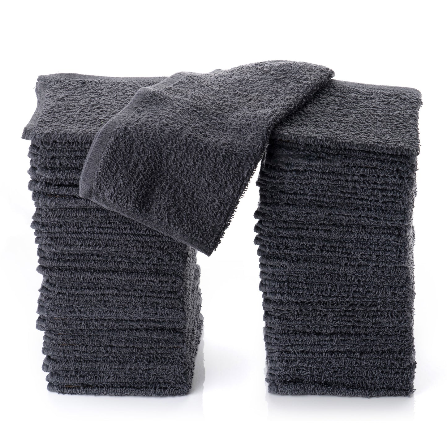 Simpli-Magic Cotton Washcloths, Gray , (Size: 12" x 12" - Case of 480)