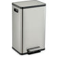 SIMPLI-MAGIC 50 Liter / 13.2 Gallon Soft-Close, Smudge Resistant Trash Can with Foot Pedal and Built in Filter- Stainless Steel, Sleek Finish