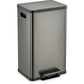 SIMPLI-MAGIC 50 Liter / 13.2 Gallon Soft-Close, Smudge Resistant Trash Can with Foot Pedal and Built in Filter- Stainless Steel, Black Gun Metal Finish