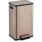 SIMPLI-MAGIC 13 Gallon/50 Liter Kitchen Trash Can, Stainless Steel Step-On Garbage Bin with Side Handles, Built-In Odor Filter Holder & Removable Inner Bucket for Kitchen & Office & Bedroom, Rose Gold
