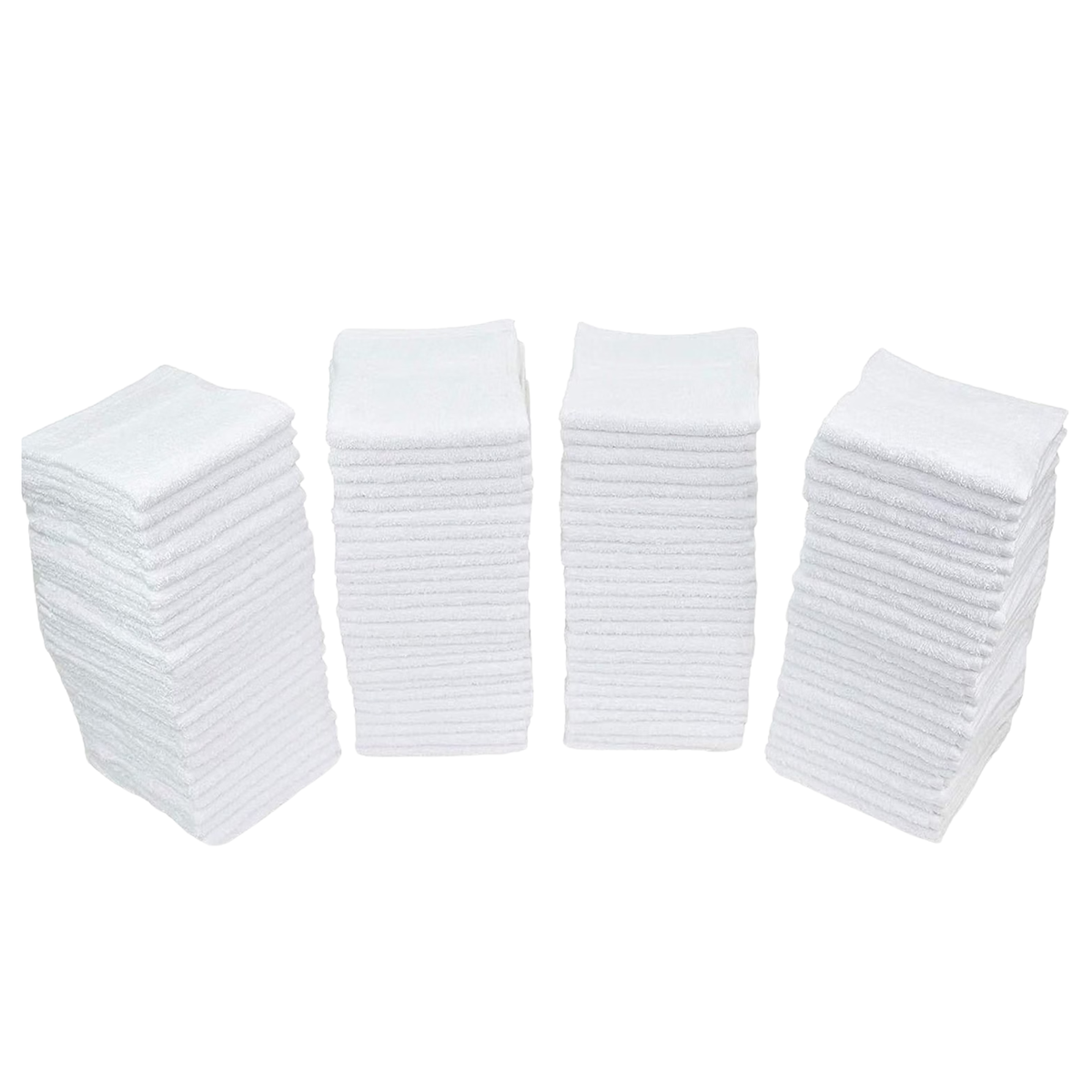 SIMPLI-MAGIC Cotton Terry Towels 13"x13" (50 Pack) – Highly Absorbent Soft Cleaning Rags – Commercial Terry Cloth for Kitchen, Bar, Restaurant (White)