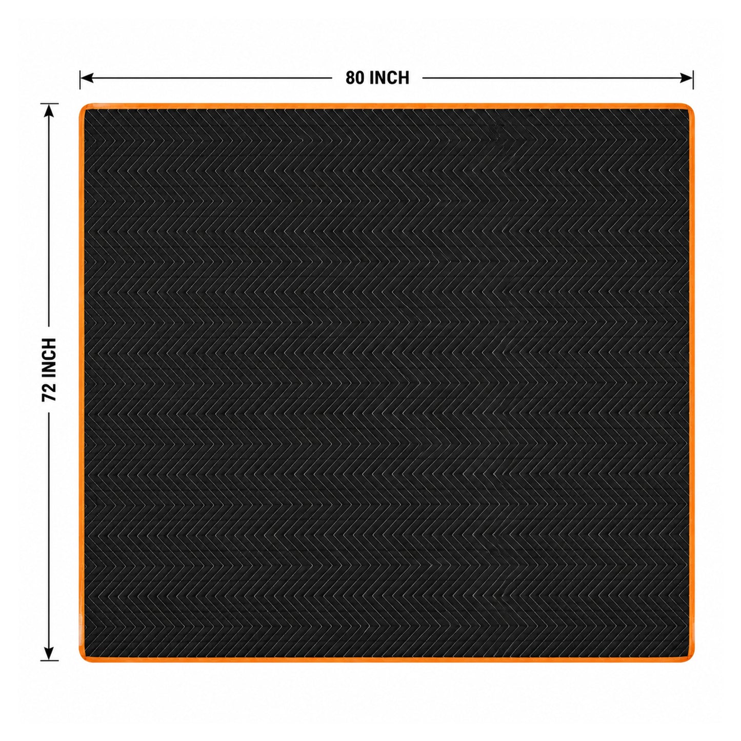 SIMPLI-MAGIC 79522 Heavy Duty Padded Moving Blankets, Orange/Black, 72” x 80”, 6 Pack