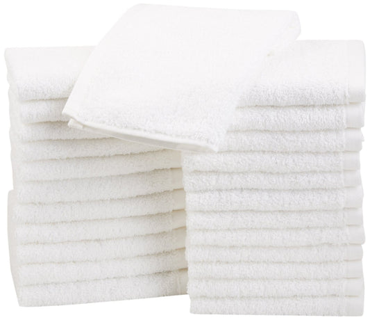 Simpli-Magic Cotton Washcloths, White, (Size: 12" x 12" -Case of 480)