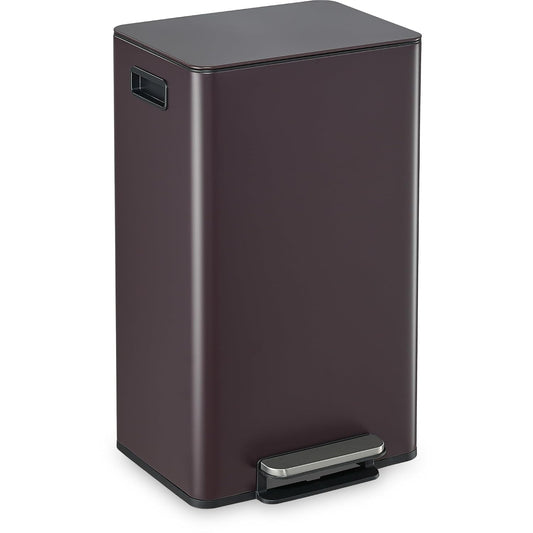 Simpli-Magic 13 Gallon / 50L Step Trash Can, Infinity Edge, Brown