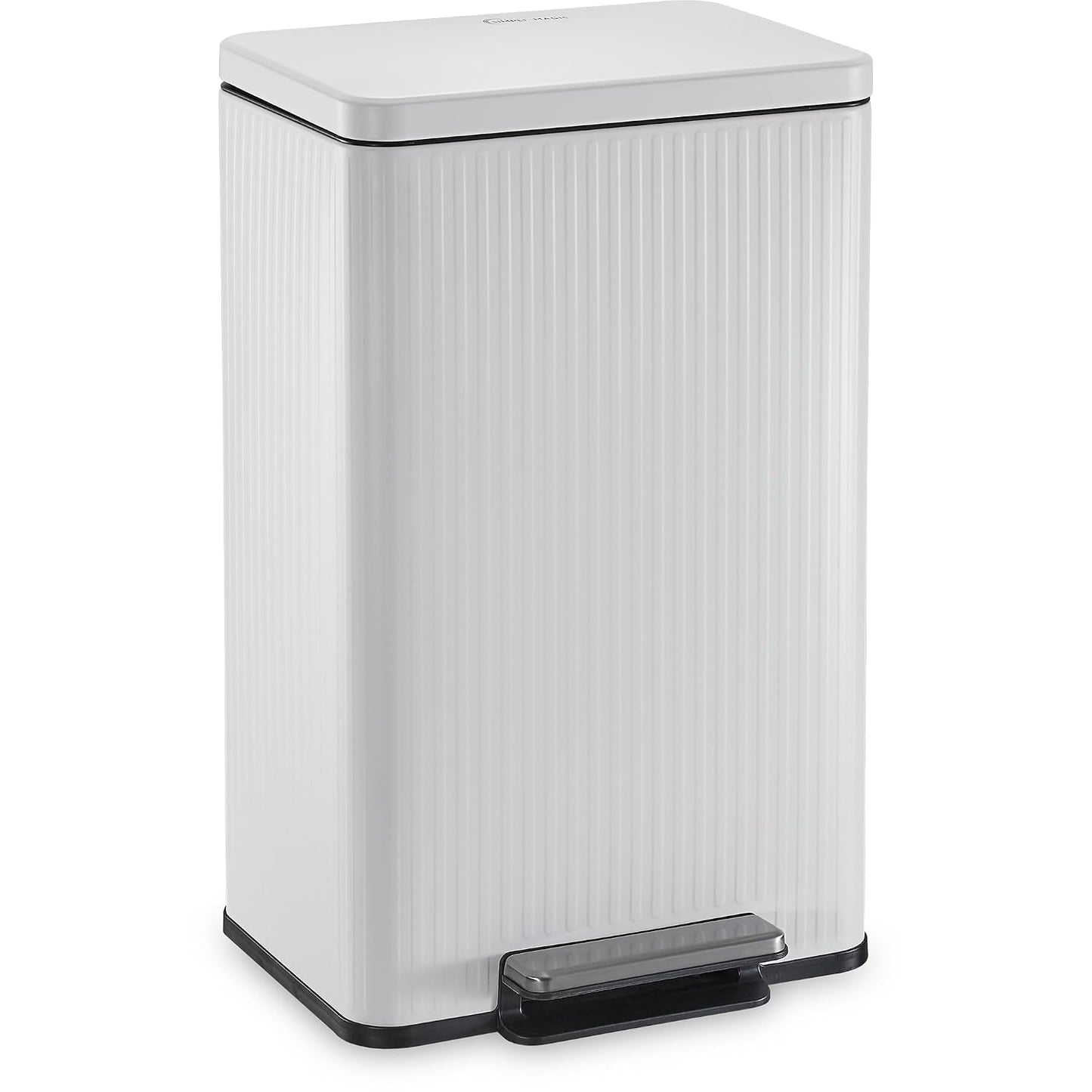 SIMPLI-MAGIC 13 Gallon/50 Liter Cloud Dancer Trash Can Fluted Edge