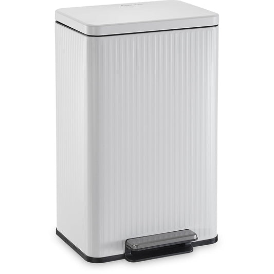 SIMPLI-MAGIC 13 Gallon/50 Liter Cloud Dancer Trash Can Fluted Edge