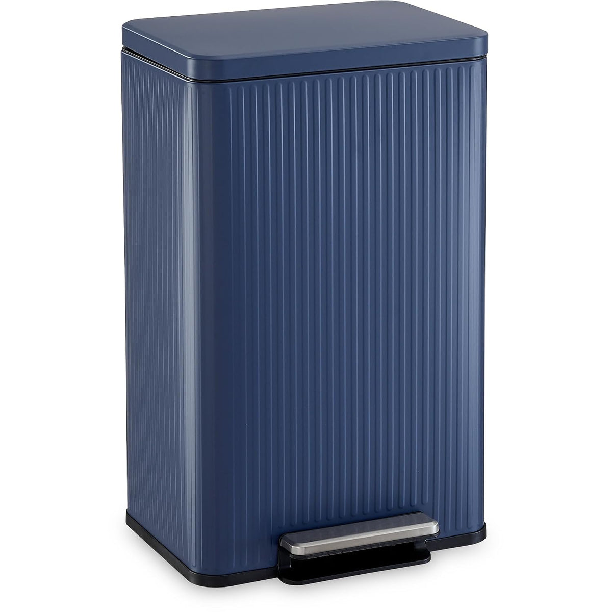 SIMPLI-MAGIC 13 Gallon/50 Liter Blue Trash Can Fluted Edge