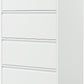 SIMPLI-MAGIC 4 Drawer Lateral Metal File Cabinet with Lock, White