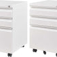 SIMPLI-MAGIC 3 Drawer Mobile File Cabinet with Lock Under Desk Metal Filing Cabinet for Home Office Organizer Fully Assembled Letter Legal A4 2 Pack White