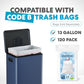 Simpli-Magic 13 Gallon / 50L Step Trash Can, Infinity Edge, Blue