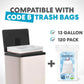 SIMPLI-Magic 13.2 Gallon/50 Liter, Kitchen Trash Can, Stainless Steel, Step-On Garbage Bin with Removable Inner Bucket for Kitchen, Office, and Bedroom, White