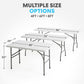 SIMPLI-Magic White Foldable Table (6FT), 2-Pack Indoor/Outdoor Folding Utility Tables with Carry Handle for Parties, Events, Crafts, and Picnics