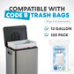 Simpli-Magic 13 Gallon / 50L Step Trash Can, Infinity Edge, Black