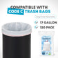 SIMPLI-MAGIC 16 Gallon (60L) Open Top Trash Can – Round Commercial Trash Can – Smudge-Resistant, Easy to Clean, Non-Skid Base, Stainless Steel (2 Pack)