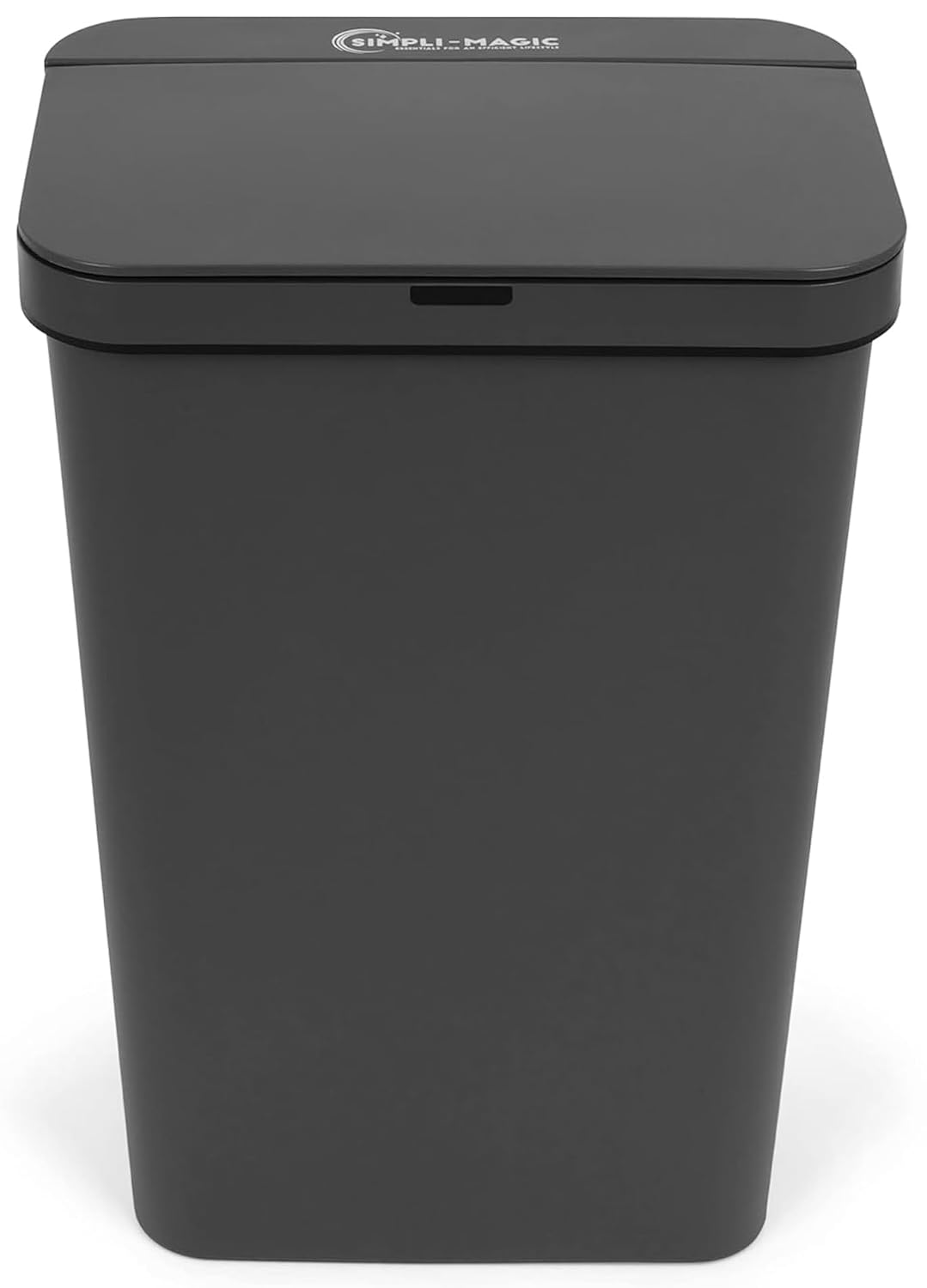 SIMPLI-Magic 13.2 Gallon / 50 Liter Rectangle Kitchen Sensor Trash Can, Touchless Automatic Kitchen Garbage Bin with Soft-Close Lid, Gray