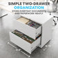 SIMPLI-MAGIC 2 Drawer Metal File Cabinet with Lock, Home Office, White