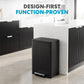 SIMPLI-MAGIC 13 Gallon/50 Liter Black Trash Can Fluted Edge