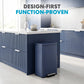 SIMPLI-MAGIC 13 Gallon/50 Liter Blue Trash Can Fluted Edge