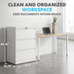 SIMPLI-MAGIC 3 Drawer Vertical Metal File Cabinet with Lock, White
