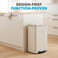 SIMPLI-MAGIC 13 Gallon/50 Liter Cream Trash Can Fluted Edge