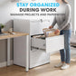 SIMPLI-MAGIC 3 Drawer Vertical Metal File Cabinet with Lock, White