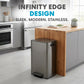 Simpli-Magic 13 Gallon / 50L Step Trash Can, Infinity Edge, Black