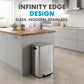Simpli-Magic 13 Gallon / 50L Step Trash Can, Infinity Edge, Silver