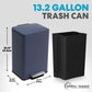 SIMPLI-Magic 13.2 Gallon/50 Liter, Kitchen Trash Can, Stainless Steel, Step-On Garbage Bin with Removable Inner Bucket for Kitchen, Office, and Bedroom, Blue