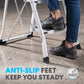 Simpli-Magic 4 Step Ladder 2 Pack, Folding Step Stool for Adults, Tested to 800 lb, Wide Anti-Slip Steps, Steel Frame, White